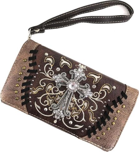 Zelris Spring Bloom Western Cross Women Crossbody Wrist Trifold Wallet in Saudi Arabia