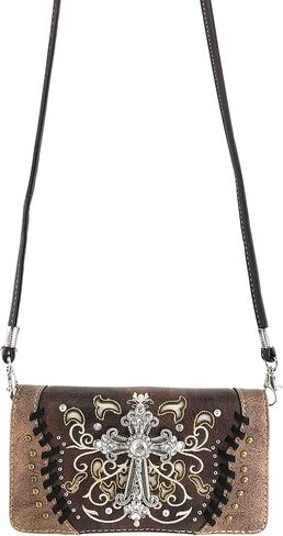 Zelris Spring Bloom Western Cross Women Crossbody Wrist Trifold Wallet in Saudi Arabia