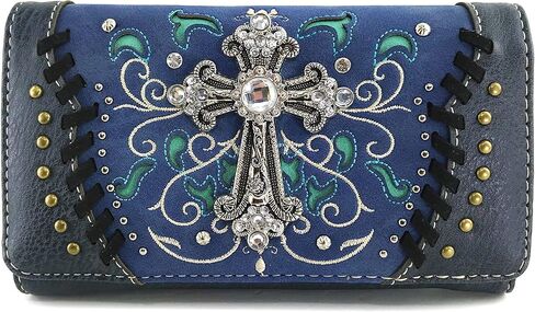 Zelris Spring Bloom Western Cross Women Crossbody Wrist Trifold Wallet in Saudi Arabia