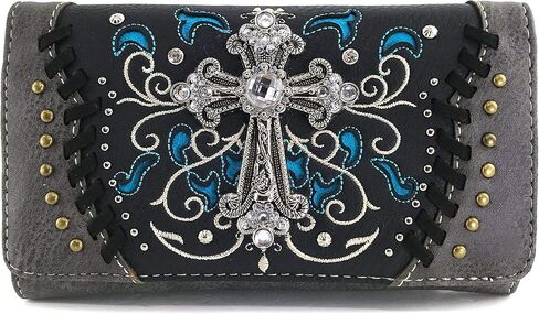 Zelris Spring Bloom Western Cross Women Crossbody Wrist Trifold Wallet in Saudi Arabia