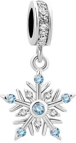 SBI Jewelry Snowflakes Charm for Christmas Pandora Bracelets and Necklace Pendant Dangle Christmas Charms for Women Family Friends Jewelry Gifts in Saudi Arabia