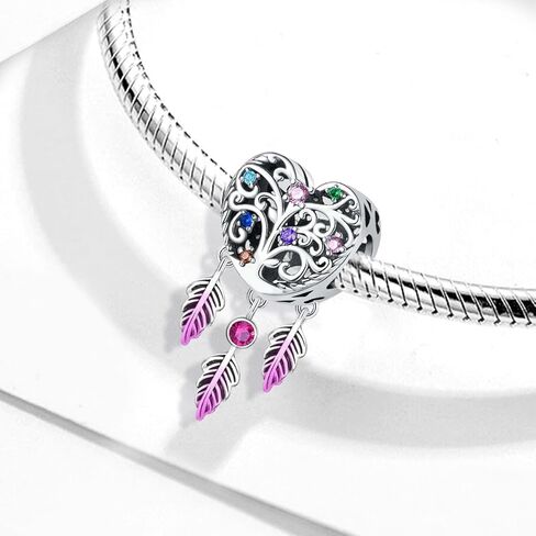 1Pc Silver Charm Fashionable Dreamcatcher for Women Bracelets Bangles DIY And Daily Outfit Matching Jewelry Decoration For Women Gift For Mom in Saudi Arabia