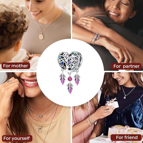 1Pc Silver Charm Fashionable Dreamcatcher for Women Bracelets Bangles DIY And Daily Outfit Matching Jewelry Decoration For Women Gift For Mom in Saudi Arabia