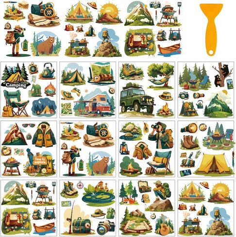 arricraft 12 Sheets Summer Seaside Theme Rub on Transfers for Craft, Coconut Trees Transfer Sticker Furniture Decals Waterproof Stickers for Window Bedroom Living Room Water Bottle Glass Decoration in Saudi Arabia
