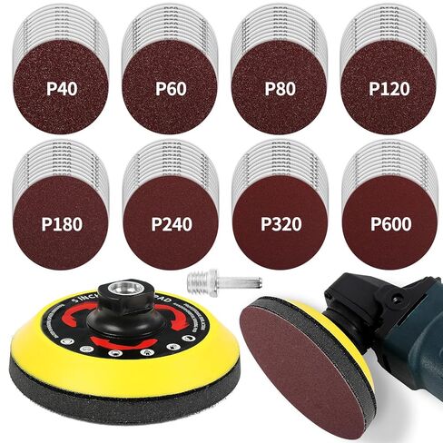 325PCS 2 Inch Sanding Discs for Drill Sanding Sander Attachment, 10PCS Hook and Loop Backing Backer Plates 1/4&1/8 Inch Shanks, Sandpaper Polishing Pads Kit for Dremel Tool Accessories Die Grinder in Saudi Arabia