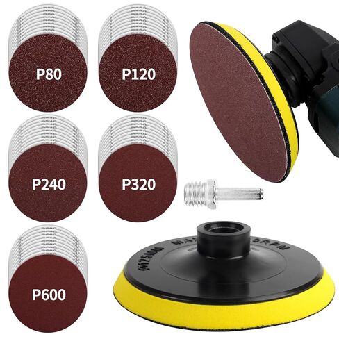 325PCS 2 Inch Sanding Discs for Drill Sanding Sander Attachment, 10PCS Hook and Loop Backing Backer Plates 1/4&1/8 Inch Shanks, Sandpaper Polishing Pads Kit for Dremel Tool Accessories Die Grinder in Saudi Arabia