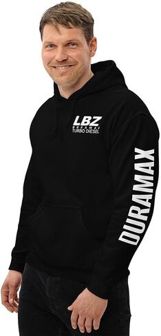 Aggressive Thread LBZ Duramax Hoodie, Mens Diesel Truck Sweatshirt With Sleeve Print in Saudi Arabia