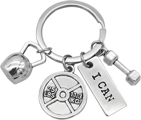 Gym Fitness Motivation Keychain for Women, Men Weight Lifting Workout Gifts, Gym Accessories for Bodybuilding Exercise Inspiring Gift in Saudi Arabia