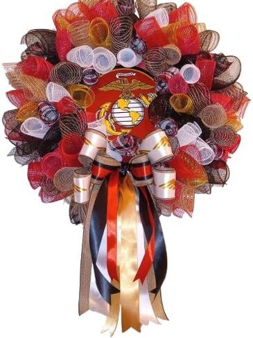 Marine Wreath 22 X 22 Inches Military Veteran Semper Fidelis Red Black Gold in Saudi Arabia