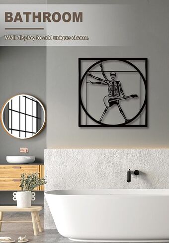 Zestify Metal Rock Skull Wall Art Decor, Enhance Home Style, Ideal for Bedroom, Living Room, Office, Unique Creative Gift, Perfect Showcase of Personalized Art（Black ） in Saudi Arabia