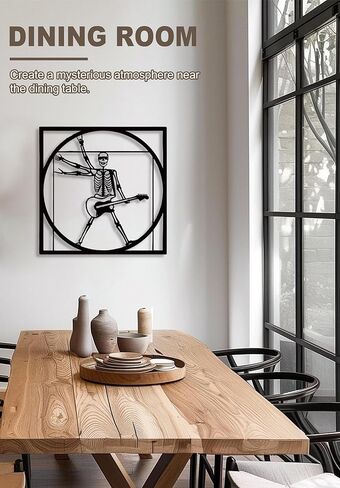 Zestify Metal Rock Skull Wall Art Decor, Enhance Home Style, Ideal for Bedroom, Living Room, Office, Unique Creative Gift, Perfect Showcase of Personalized Art（Black ） in Saudi Arabia
