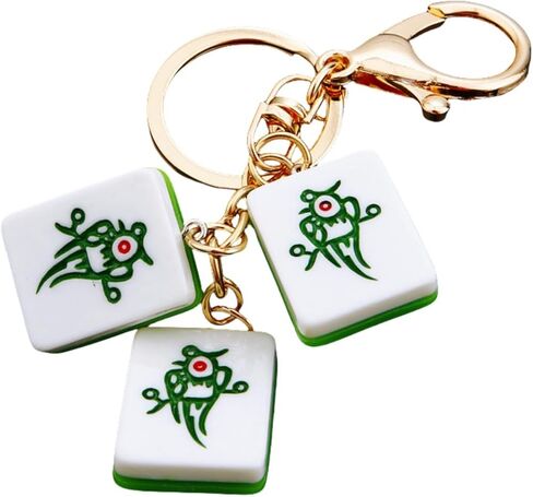 Funny Mahjong Keychain Resin Creative Play Gambling Keyring for Handbag Purse Car Accessories in Saudi Arabia