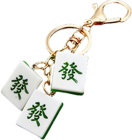 Funny Mahjong Keychain Resin Creative Play Gambling Keyring for Handbag Purse Car Accessories in Saudi Arabia