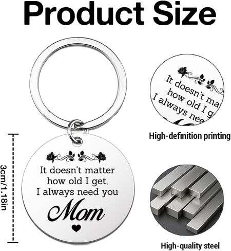 هدايا الأم من ابنتها لعيد الميلاد، أنا دائمًا بحاجة إليك سلسلة مفاتيح هدايا عيد الأم للأم الأم in Kuwait