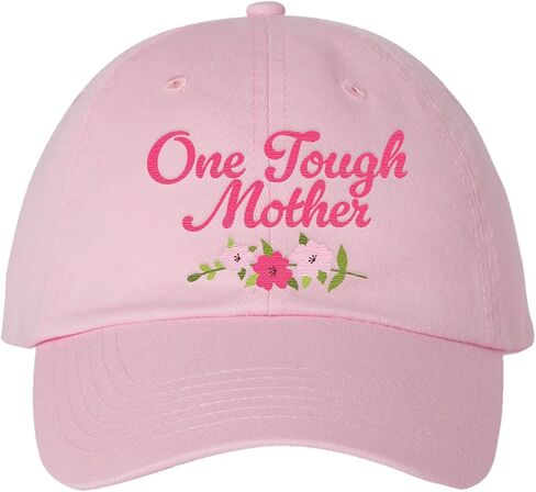 One Tough Mother - Embroidered Dad Hat - Light Pink Dad Hat in Saudi Arabia