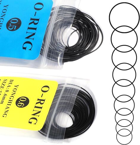 Gtziqa O Ring Watch Gasket, 53 Pcs 0.5/0.6 mm Waterproof Rubber Watch Seal Washers Replacement Watches Repair Tools for Watches Back Cover in Saudi Arabia