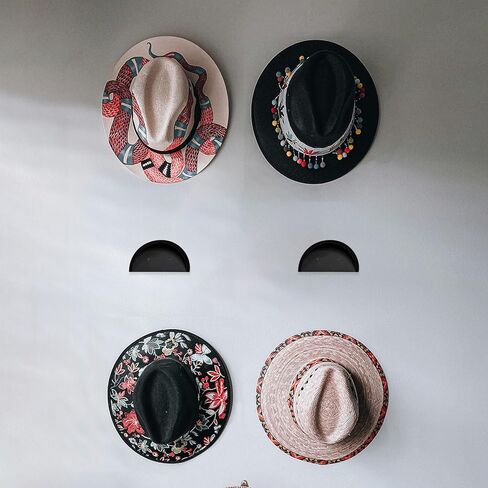 CHONIC Cowboy Hat Holder for Wall, Cowboy Hat Rack, Wooden Cow boy Hat Hanger, Hat Hooks, Cow boy Hat Display Wall Mount, Western Hat Storage Organizer (Black, Single Pack) in Saudi Arabia