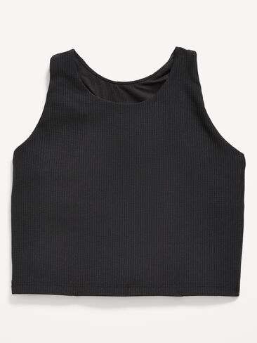 Old Navy PowerSoft Longline Sports Bra for Girls - Black Jack in Kuwait