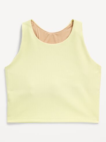 Old Navy PowerSoft Longline Sports Bra for Girls - LIME IS UP in Kuwait