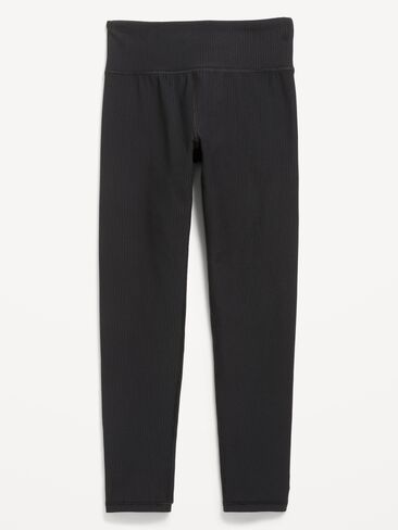 Old Navy High-Waisted PowerSoft 7/8-Length Performance Leggings for Girls - Black Jack in Kuwait