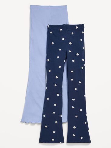 Old Navy High-Waisted Flare Leggings 2-Pack for Girls - Blue Flower in Saudi Arabia