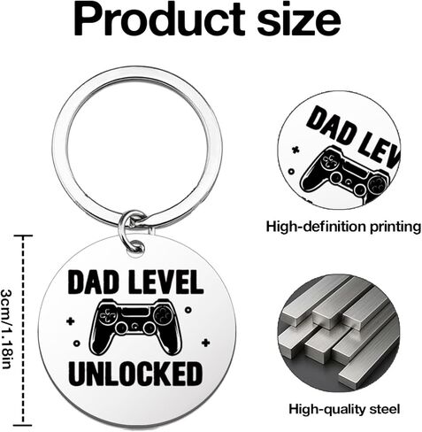 New Expecting Dad Gifts for Men, Dad Level Unlocked Keychain Gifts for Daddy to Be First Time Father Fathers Day in Saudi Arabia