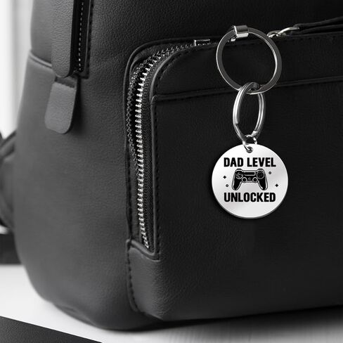 New Expecting Dad Gifts for Men, Dad Level Unlocked Keychain Gifts for Daddy to Be First Time Father Fathers Day in Saudi Arabia