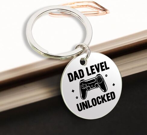 New Expecting Dad Gifts for Men, Dad Level Unlocked Keychain Gifts for Daddy to Be First Time Father Fathers Day in Saudi Arabia