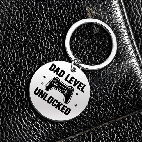New Expecting Dad Gifts for Men, Dad Level Unlocked Keychain Gifts for Daddy to Be First Time Father Fathers Day in Saudi Arabia