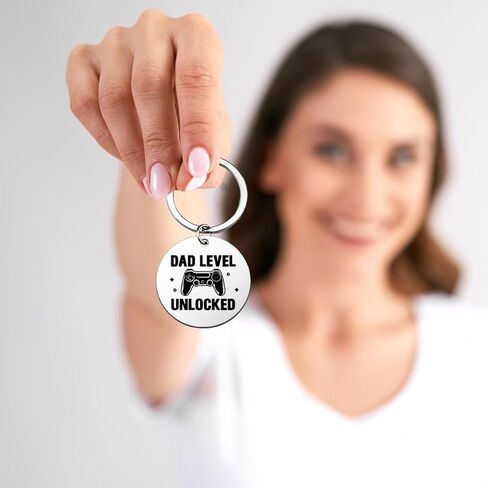 New Expecting Dad Gifts for Men, Dad Level Unlocked Keychain Gifts for Daddy to Be First Time Father Fathers Day in Saudi Arabia