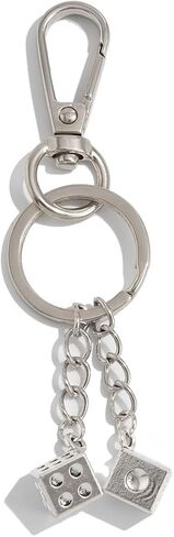FOUTOUKEEP Dice Keychain للجينز - الهيب هوب الشرير سلسلة الخصر ملحق 9 سم 15 جرام زخرفة قابلة للفصل للرجال والنساء، حقيبة على طراز المقامرة القوطية وسحر الحزام in Saudi Arabia