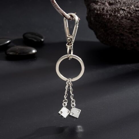 FOUTOUKEEP Dice Keychain للجينز - الهيب هوب الشرير سلسلة الخصر ملحق 9 سم 15 جرام زخرفة قابلة للفصل للرجال والنساء، حقيبة على طراز المقامرة القوطية وسحر الحزام in Saudi Arabia