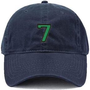 Lyprerazy Men's Baseball Cap Number 7 Embroidery Hat Cotton Embroidered Casual Baseball Caps in Saudi Arabia