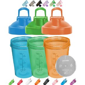 An Ergonomic Small Black Wide Mouth Shaker Cup,Made of Premium PP5 (BPA FREE),Modelized Scale Marks 4-8-12 Oz,Black Leakproof Screwable Cover Lid (Style May Vary) & Whisk,Free Replacement in 10 Months in Saudi Arabia