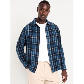 Old Navy Loose Fit Textured Plaid Pocket Shirt - In the Navy in Saudi Arabia
