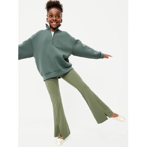 Old Navy High-Waisted PowerChill Flare Leggings for Girls - Olive Through This in Kuwait