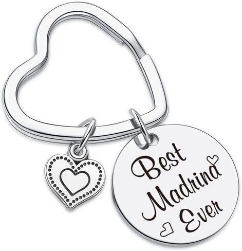 7RVZM Madrina Keychain - Appreciation Gift From Goddaughter to Godmother - Birthday Keychain in Saudi Arabia