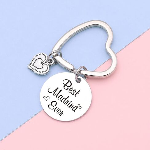 7RVZM Madrina Keychain - Appreciation Gift From Goddaughter to Godmother - Birthday Keychain in Saudi Arabia