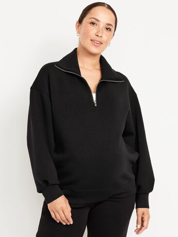 Old Navy Maternity Bounce Fleece Half-Zip Pullover - Black Jack in Saudi Arabia