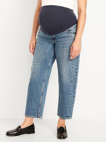 Old Navy Maternity Full Panel Barrel Ankle Jeans - Ayla in Saudi Arabia