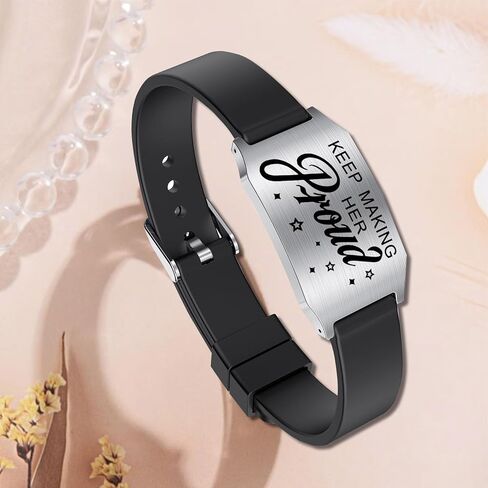 Richesele Memorial Gifts for Men Women - Keep Making Him Proud Sympathy Bracelets - Keep Making Her Proud Bereavement Keepsake - Loss of Loved One in Saudi Arabia