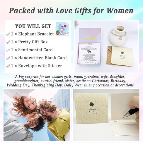 YBISNAIRE Elephant Gifts for Women Nana, Elephant Bead Bracelet Gift Ideal Motivational Get Well Soon Inspirationl Encouragement Life is Tough But So Are You Gifts for Women Birthday Mothers Day in Saudi Arabia