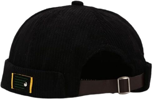 Unisex Letters Label Beanie Cap Harajuku Hip Hop Retro Rolled Cuff Brimless Landlord Skull Hat Beanie Cap in Kuwait