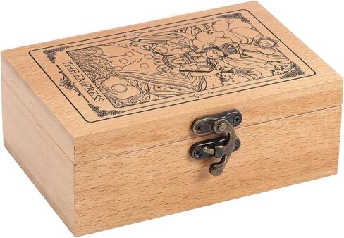 GLOBLELAND The Moon Beech Wooden Tarot Storage Box for Tarot Cards Engraving Jewelry Box Tarot Card Box for Crystal Holder Storing Holy Witchcraft Tools 5.12x3.23x1.46in in Saudi Arabia