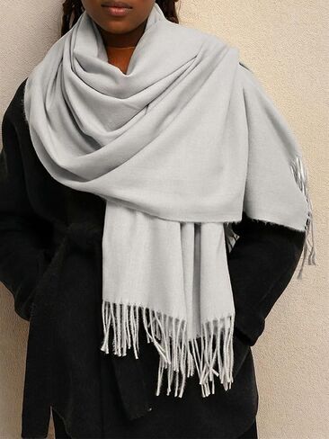 Scarf for Women Lightweight Soft Pashmina Shawls Wraps Winter Long Fringe Scarves for Bridesmaid Wedding Evening Dress in Saudi Arabia