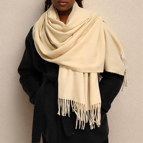 Scarf for Women Lightweight Soft Pashmina Shawls Wraps Winter Long Fringe Scarves for Bridesmaid Wedding Evening Dress in Saudi Arabia