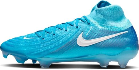 Nike Phantom Luna 2 Elite FG High-Top Soccer Cleats (FJ2572-400, Blue Fury/White) Size 9 in Saudi Arabia