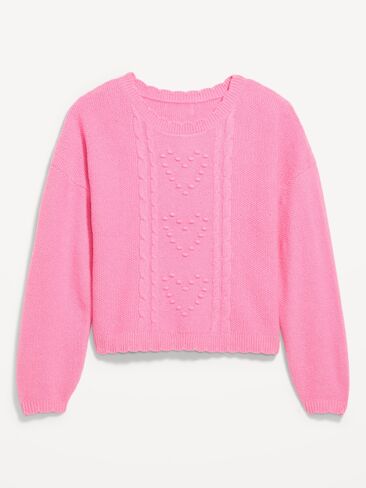 سترة Old Navy SoSoft ذات رقبة دائرية وقلب مزركش - عيد الحب in Kuwait