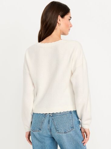 سترة على شكل قلب من Old Navy SoSoft ذات رقبة دائرية - ملح البحر in Kuwait