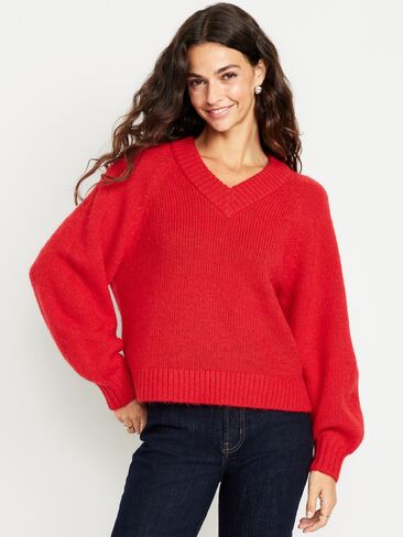 سترة قصيرة مريحة بفتحة رقبة على شكل حرف V من Old Navy - أماريليس in Kuwait